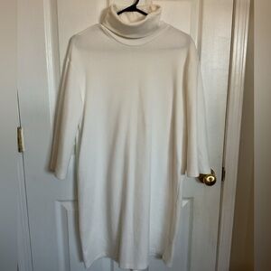 Zara White Turtleneck Dress